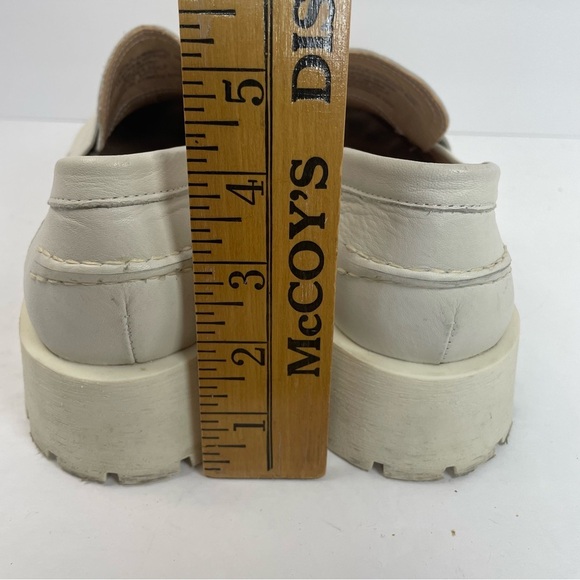STEVE MADDEN Cream LAWRENCE chunky loafer size slip on CHUNKY penny loafers 40 - Picture 3 of 10